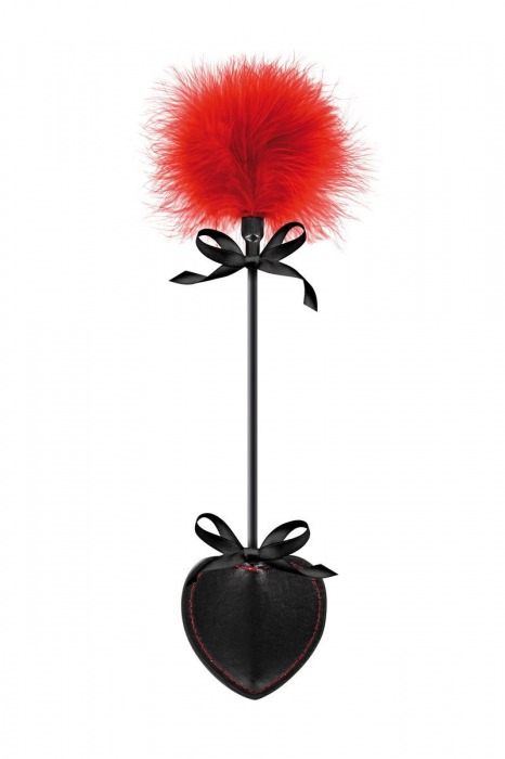 Стек с пуховкой Sweet Caress Feather Whip - 44 см. - Sweet Caress - купить с доставкой в Керчи