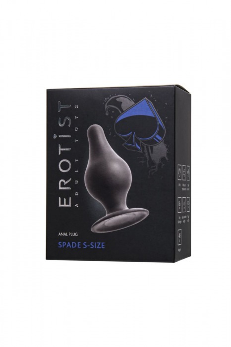 Черная анальная втулка Spade S - 8 см. - Erotist Adult Toys