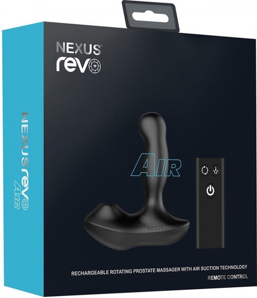 Черный вибратор-ротатор для стимуляции простаты Nexus Revo Air - Nexus Range - в Керчи купить с доставкой
