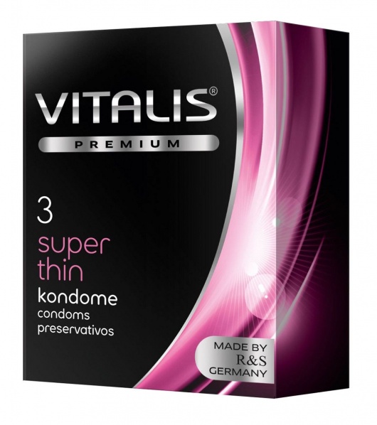 Ультратонкие презервативы VITALIS PREMIUM super thin - 3 шт. - Vitalis - купить с доставкой в Керчи