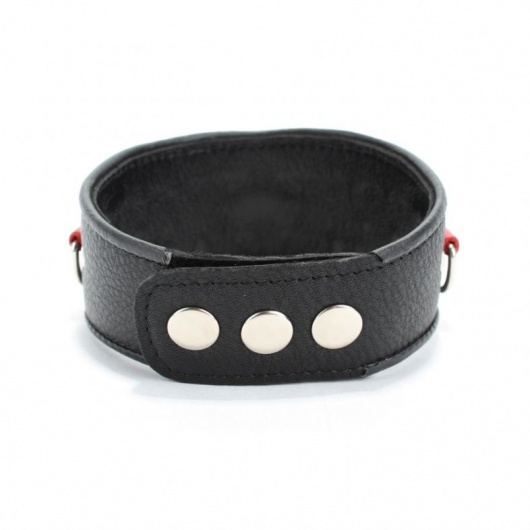 Кожаный ошейник с клепками и кольцами - БДСМ Арсенал - купить с доставкой в Керчи