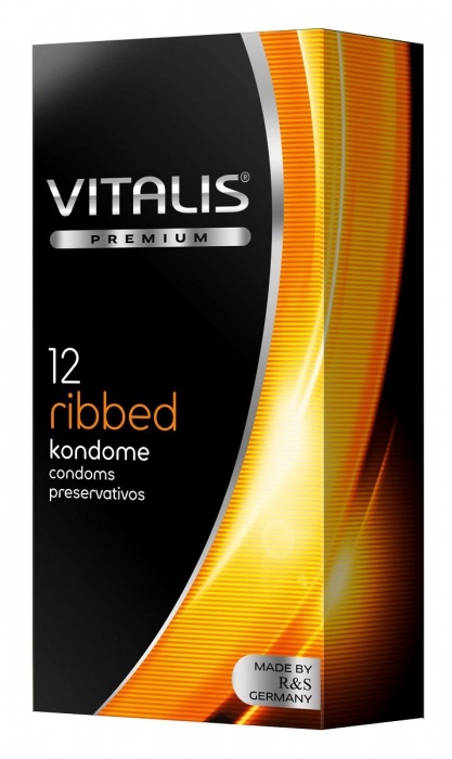 Ребристые презервативы VITALIS PREMIUM ribbed - 12 шт. - Vitalis - купить с доставкой в Керчи
