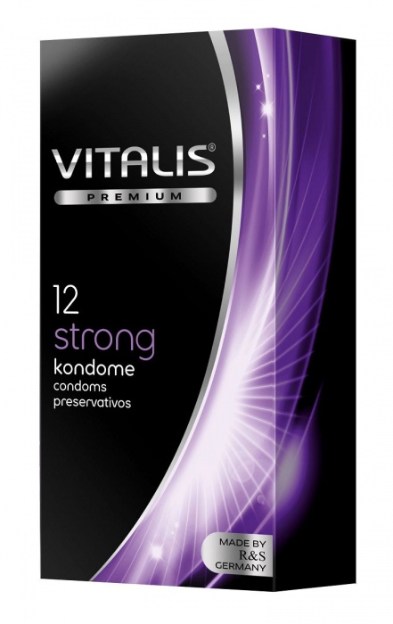 Презервативы с утолщённой стенкой VITALIS PREMIUM strong - 12 шт. - Vitalis - купить с доставкой в Керчи