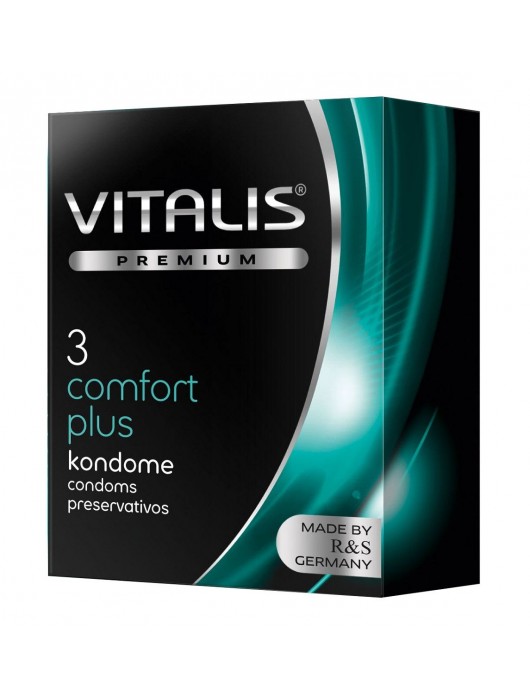 Контурные презервативы VITALIS PREMIUM comfort plus - 3 шт. - Vitalis - купить с доставкой в Керчи