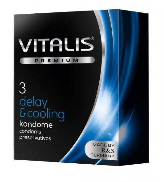 Презервативы VITALIS PREMIUM delay   cooling с охлаждающим эффектом - 3 шт. - Vitalis - купить с доставкой в Керчи