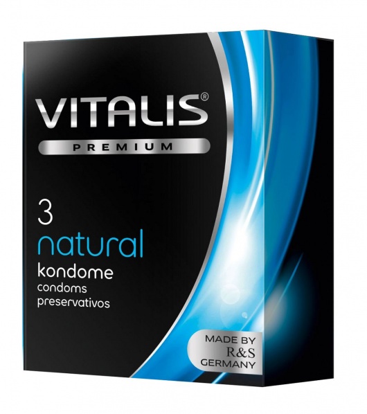Классические презервативы VITALIS PREMIUM natural - 3 шт. - Vitalis - купить с доставкой в Керчи