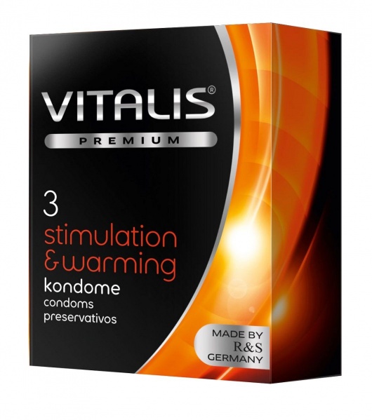 Презервативы VITALIS PREMIUM stimulation   warming с согревающим эффектом - 3 шт. - Vitalis - купить с доставкой в Керчи
