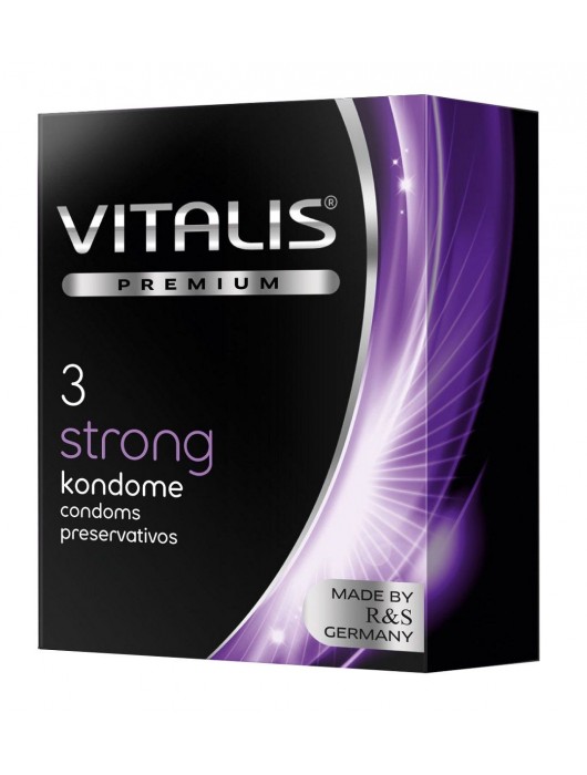 Презервативы с утолщенной стенкой VITALIS PREMIUM strong - 3 шт. - Vitalis - купить с доставкой в Керчи