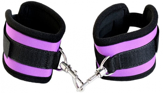 Наручники из неопрена фиолетового цвета - ToyFa - купить с доставкой в Керчи