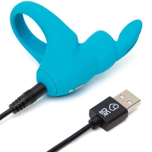 Голубое эрекционное виброкольцо Happy Rabbit Rechargeable Rabbit Cock Ring - Happy Rabbit - в Керчи купить с доставкой