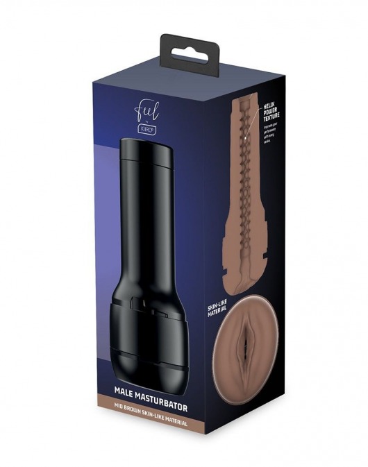 Коричневый мастурбатор-вагина Feel Stroker - Kiiroo - в Керчи купить с доставкой