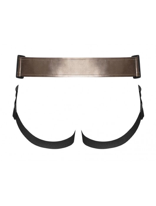 Бронзовый пояс для насадок Curious Harness - Strap-on-me - купить с доставкой в Керчи