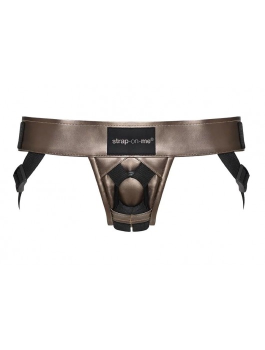 Бронзовый пояс для насадок Curious Harness - Strap-on-me - купить с доставкой в Керчи