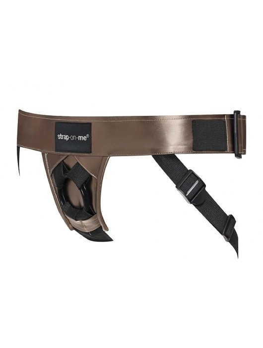 Бронзовый пояс для насадок Curious Harness - Strap-on-me - купить с доставкой в Керчи