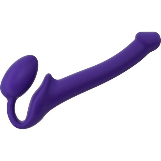 Фиолетовый безремневой страпон Silicone Bendable Strap-On - size S - Strap-on-me - купить с доставкой в Керчи