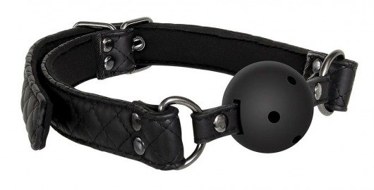Черный кляп-шарик BALL GAG DIAMOND - Dream Toys - купить с доставкой в Керчи