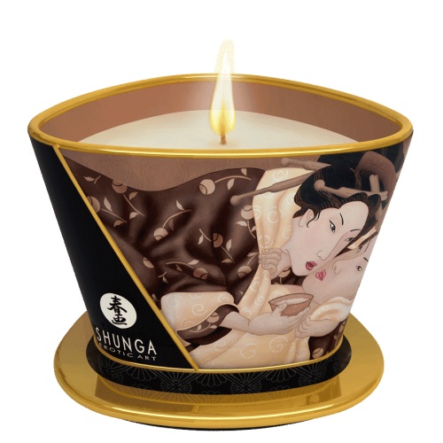Массажная свеча Intoxicatin Chocolate с ароматом шоколада - 170 мл. - Shunga - купить с доставкой в Керчи