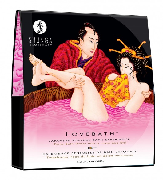 Соль для ванны Lovebath Dragon Fruit, превращающая воду в гель - 650 гр. - Shunga - купить с доставкой в Керчи