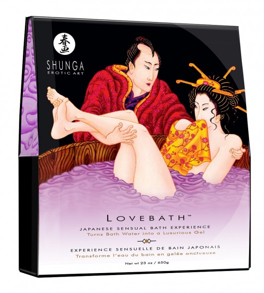 Соль для ванны Lovebath Sensual lotus, превращающая воду в гель - 650 гр. - Shunga - купить с доставкой в Керчи