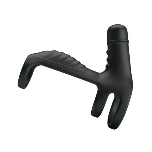 Черная вибронасадка на пенис Vibrating Penis Sling - Baile - в Керчи купить с доставкой