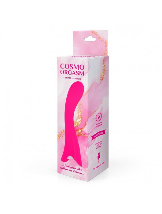 Розовый вибратор для G-стимуляции с 9 режимами вибрации - 19,9 см. - Cosmo