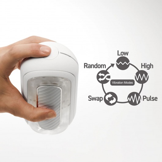 Белый мастурбатор Tenga Flip Zero Gravity с вибрацией - Tenga - в Керчи купить с доставкой