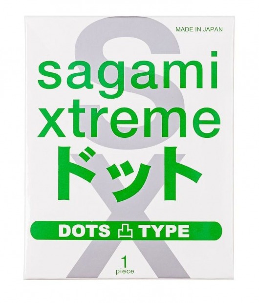 Презерватив Sagami Xtreme Type-E с точками - 1 шт. - Sagami - купить с доставкой в Керчи