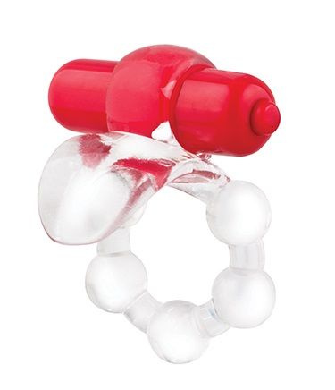 Виброкольцо с язычком и красным виброэлементом Overtime - Screaming O - в Керчи купить с доставкой