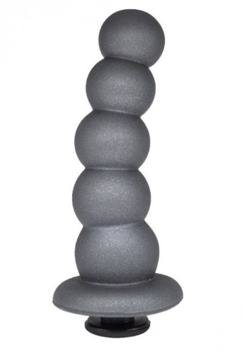 Серая насадка-ёлочка PLATINUM 5,5’’ - 15,5 см. - LOVETOY (А-Полимер) - купить с доставкой в Керчи