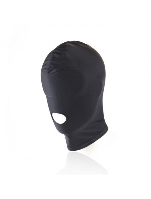 Черный текстильный шлем с прорезью для рта - Notabu - купить с доставкой в Керчи