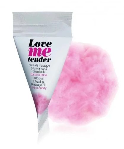 Съедобное согревающее массажное масло Love Me Tender Cotton Candy с ароматом сладкой ваты - 10 мл. - Love to Love - купить с доставкой в Керчи