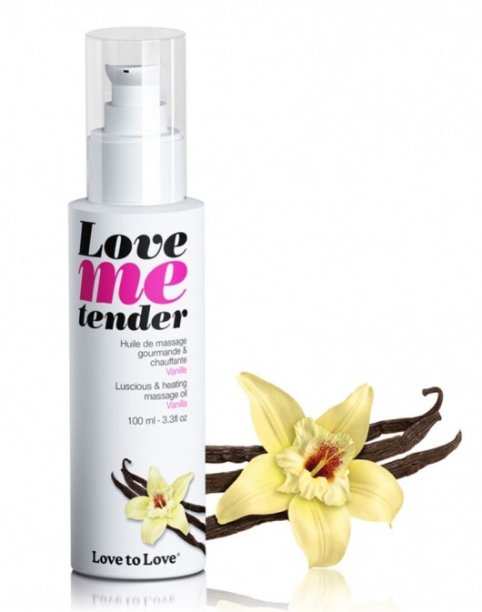 Съедобное согревающее массажное масло Love Me Tender Vanilla с ароматом ванили - 100 мл. - Love to Love - купить с доставкой в Керчи