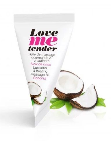 Съедобное согревающее массажное масло Love Me Tender Cocos с ароматом кокоса - 10 мл. - Love to Love - купить с доставкой в Керчи