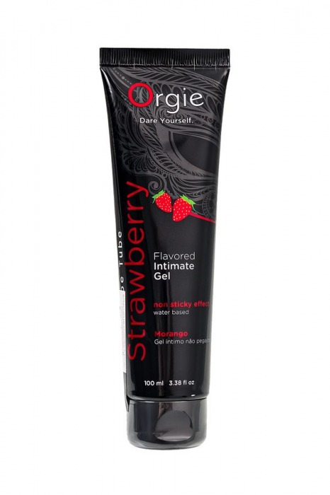 Интимный гель на водной основе Lube Tube Strawberry с клубничным вкусом - 100 мл. - ORGIE - купить с доставкой в Керчи