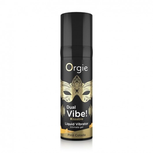 Съедобный гель Dual Vibe Pina Colada с эффектом вибрации и вкусом коктейля пина колада - 15 мл. - ORGIE - купить с доставкой в Керчи