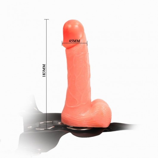 Женский страпон изогнутой формы - 18,3 см. - Baile - купить с доставкой в Керчи