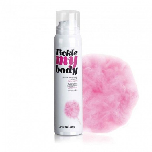 Массажная хрустящая пенка Tickle My Body Cotton Candy с ароматом сладкой ваты - 150 мл. - Love to Love - купить с доставкой в Керчи