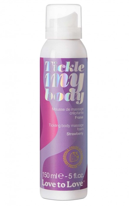 Массажная хрустящая пенка Tickle My Body Strawberry с ароматом клубники - 150 мл. - Love to Love - купить с доставкой в Керчи
