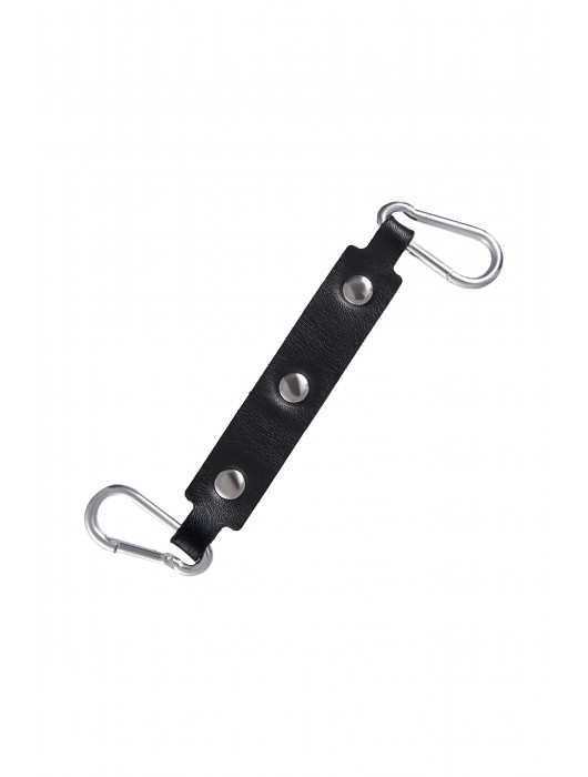 Черные кожаные однослойные оковы с контрастной строчкой - Pecado - купить с доставкой в Керчи