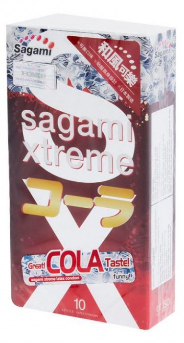 Ароматизированные презервативы Sagami Xtreme COLA - 10 шт. - Sagami - купить с доставкой в Керчи