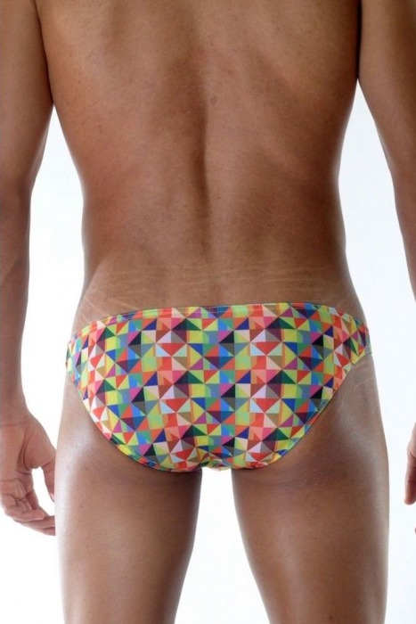 Яркие трусы-слипы с цветным геометрическим узором - Don Moris купить с доставкой