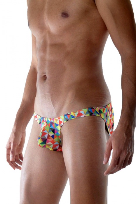 Яркие трусы-слипы с цветным геометрическим узором - Don Moris купить с доставкой