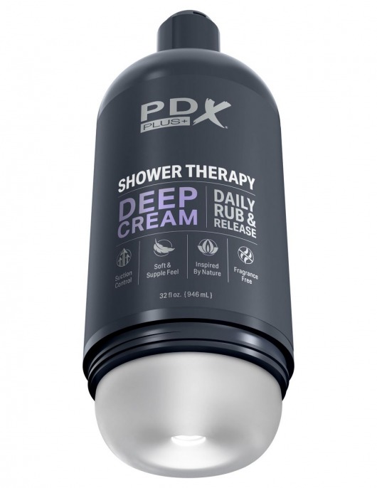 Мастурбатор в бутылке Shower Therapy Deep Cream - Pipedream - в Керчи купить с доставкой