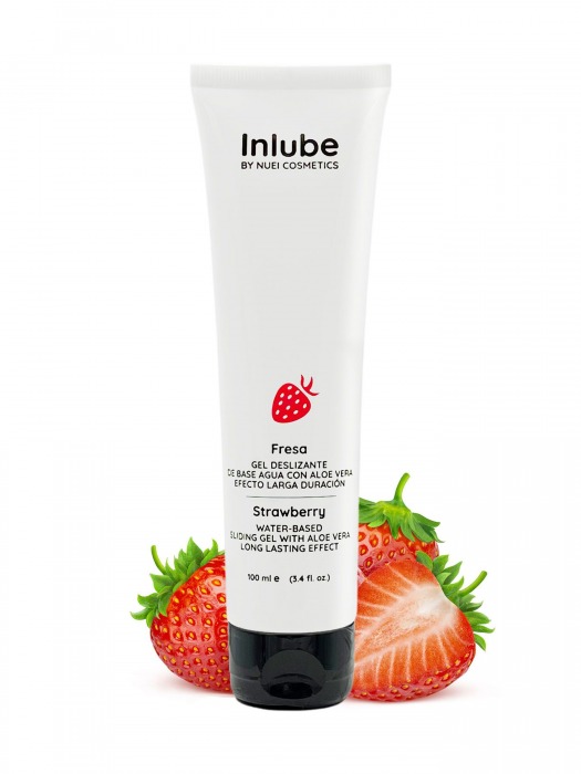 Лубрикант на водной основе Nuei Inlube с алоэ вера и ароматом клубники - 100 мл. - Nuei cosmetics - купить с доставкой в Керчи
