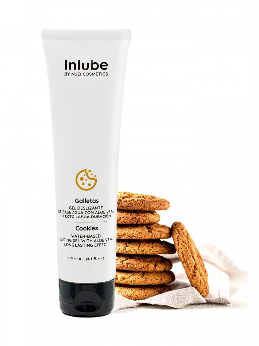 Лубрикант на водной основе Nuei Inlube с алоэ вера и ароматом печенья - 100 мл. - Nuei cosmetics - купить с доставкой в Керчи