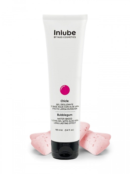 Лубрикант на водной основе Nuei Inlube с алоэ вера и ароматом бабл-гам - 100 мл. - Nuei cosmetics - купить с доставкой в Керчи