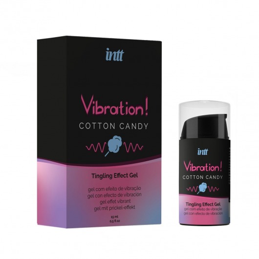 Жидкий вибратор Vibration Cotton Candy с ароматом сахарной ваты - 15 мл. - INTT - купить с доставкой в Керчи
