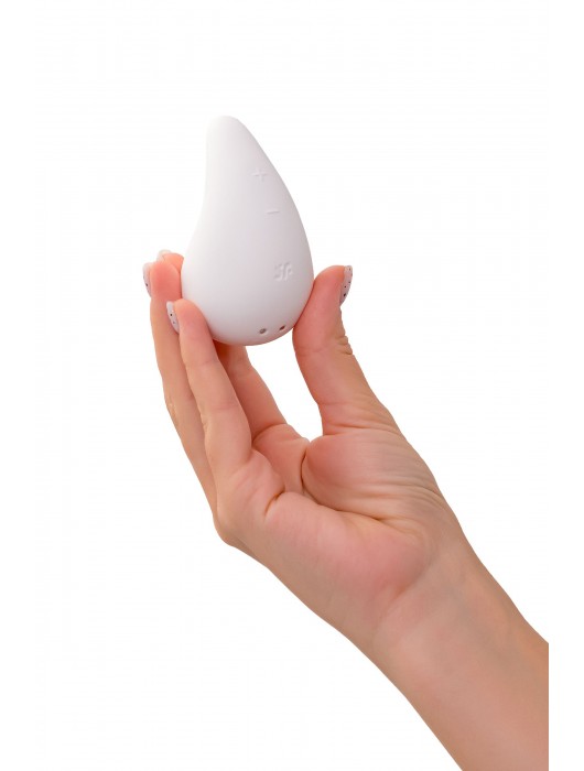 Белый вибромассажер в форме капли Dew Drop - Satisfyer