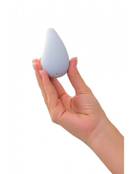 Голубой вибромассажер в форме капли Dew Drop - Satisfyer