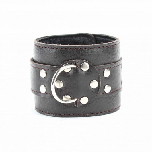 Кожаные наручники на металлической цепочке - БДСМ Арсенал - купить с доставкой в Керчи